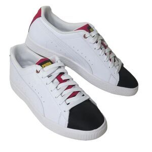 men's PUMA shoes Clyde Global Futurism White Black Red Sneakers Size 10.5